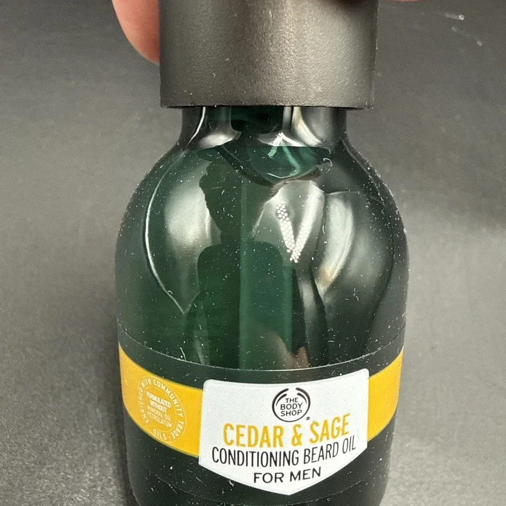 THE BODY SHOP Cedar & Sage Conditioning Beard Oil 30 ml / 1.0 fl oz New